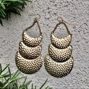 Urban Outfitters Gold Retro vintage earrings geo